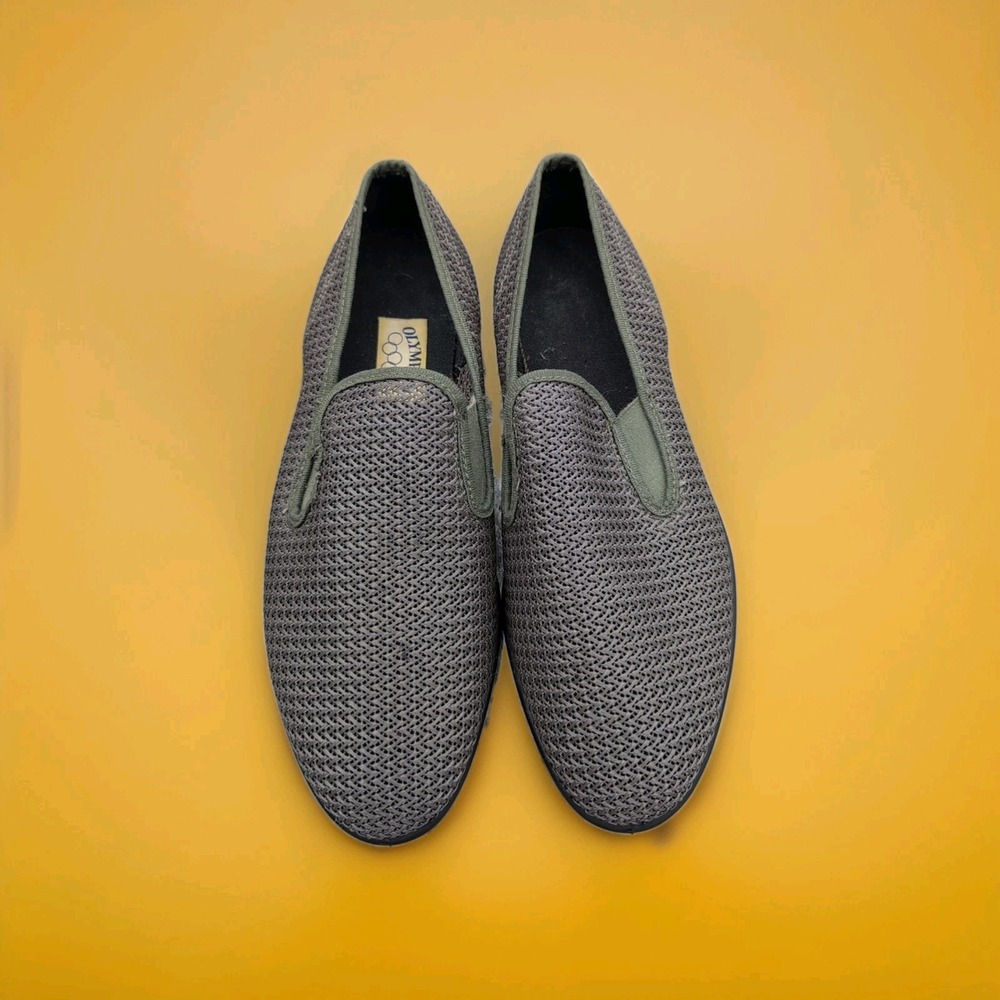 Olympian Green AiryOpen Weave Cool Summer Slip On Shoes Men's Size 8 EUC